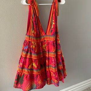 NWT Farm Rio Red Good Vibes Mini Dress, XL